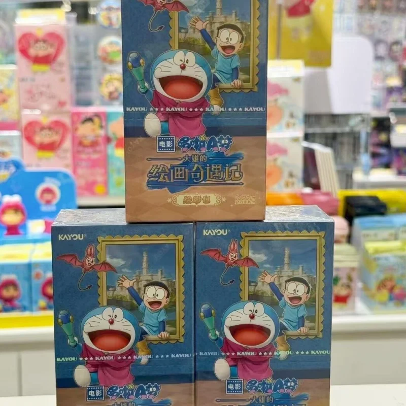 Oryginalne karty KAYOU Doraemon, pakiet karciany z przygodami malowania Nobity, rzadkie karty Bp, pocztówki anime, karty kolekcjonerskie, zabawki, prezent