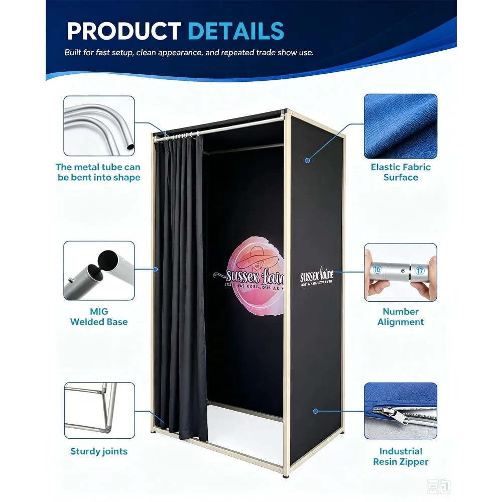 Customized size foldable mobile changing room for temporary outdoor activities