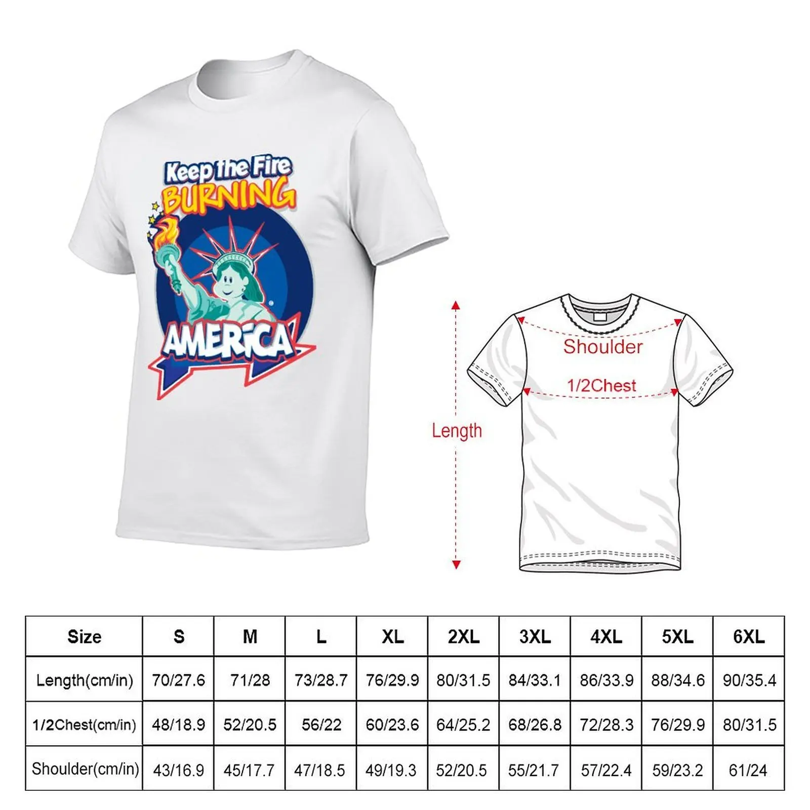 Keep the Fire Burning America T-Shirt t shirt man luxury graphic t shirts for man T-Shirt