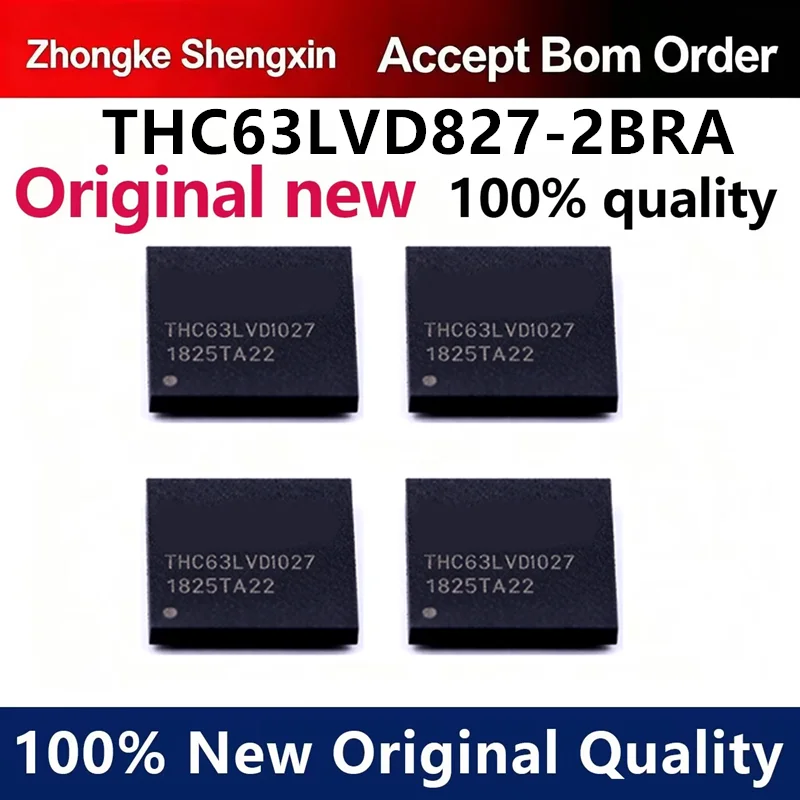 （5pcs-10pcs）LVDS chip THC63LVD827-2BRA package TFBGA-72 high-definition dual channel RGB to LVDS conversion