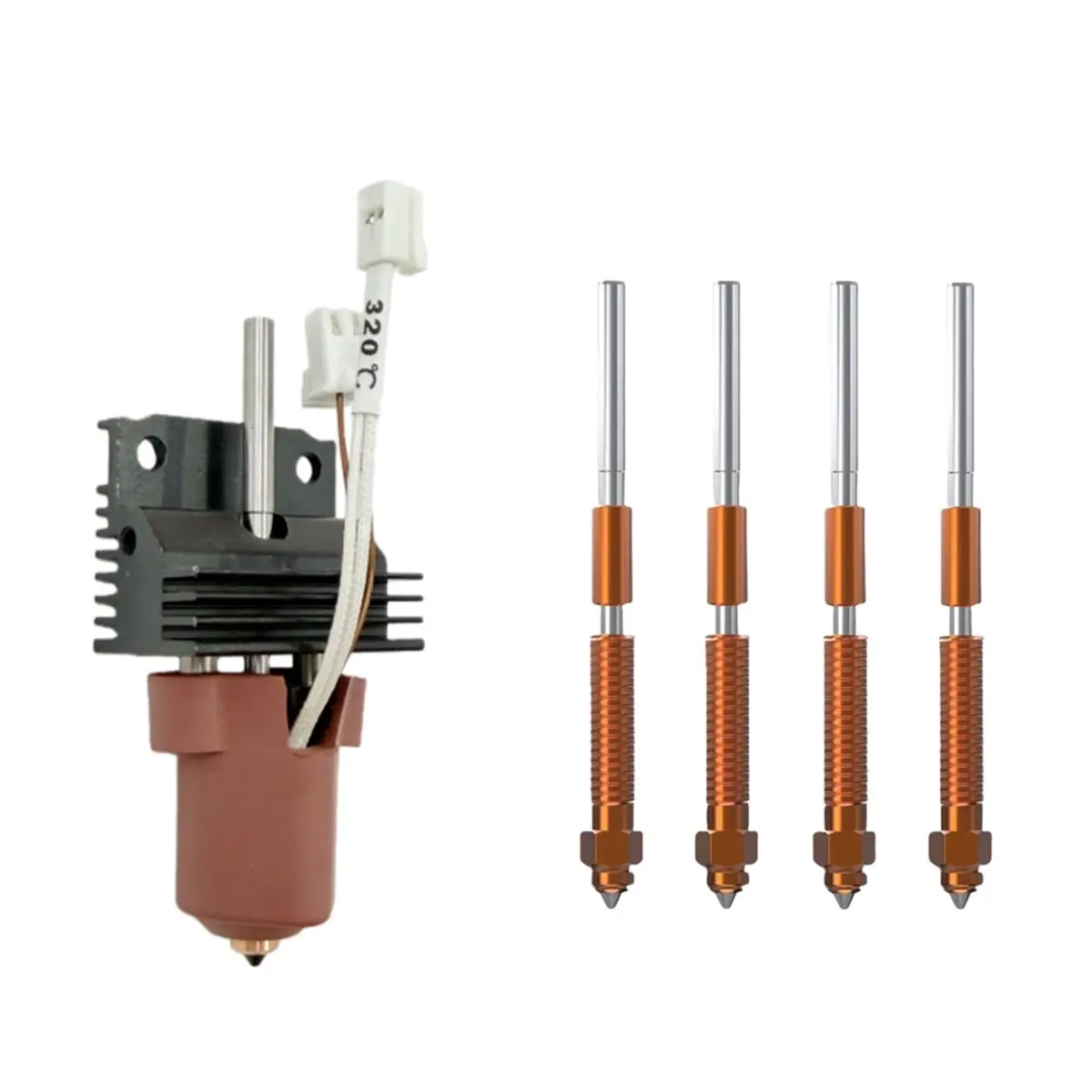 For K1 Ceramic Heating Block Hotend Kit 320℃ High Temperature Upgrade with Nozzle Heating Assembly