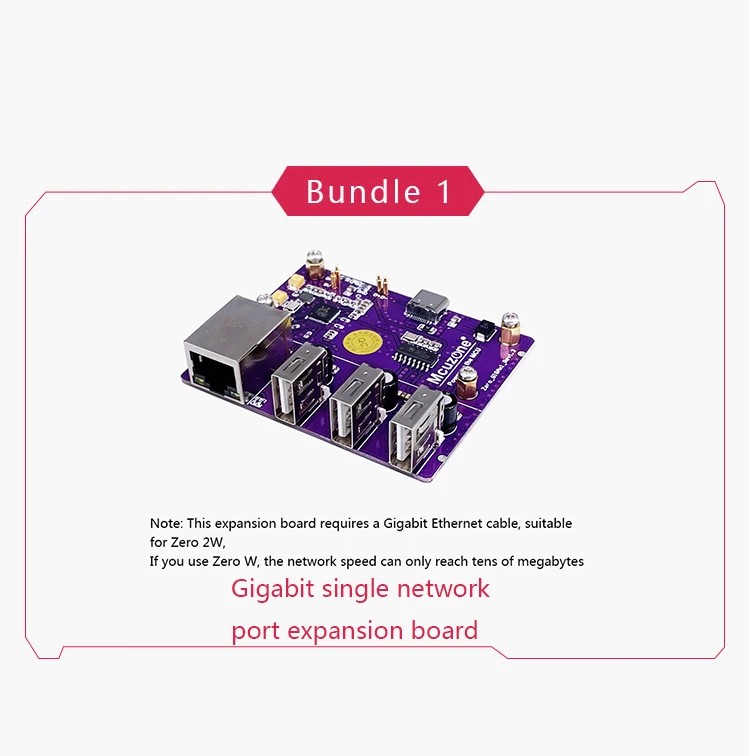 Imagem -02 - Raspberry pi Zero w wh Placa de Expansão Interface Ethernet Usb Módulo de Comunicação 4g