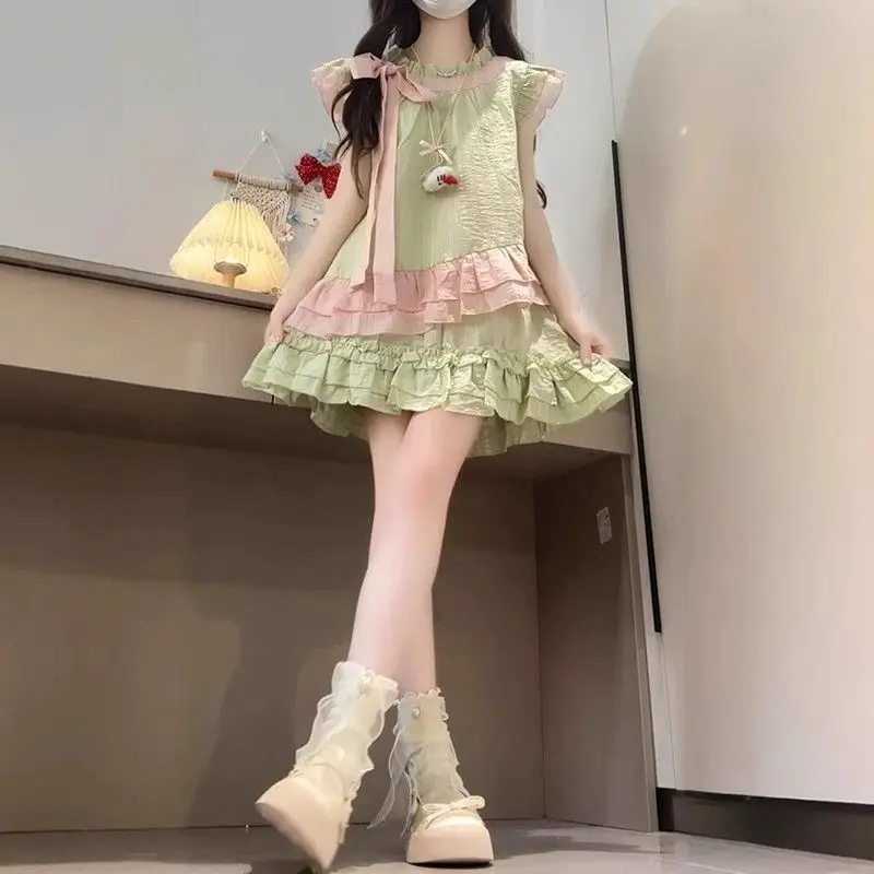 Very Beautiful Girls Unique Pretty Set Skirt Summer 2025 New Kids Summer Dopamine Short Skirt Dress