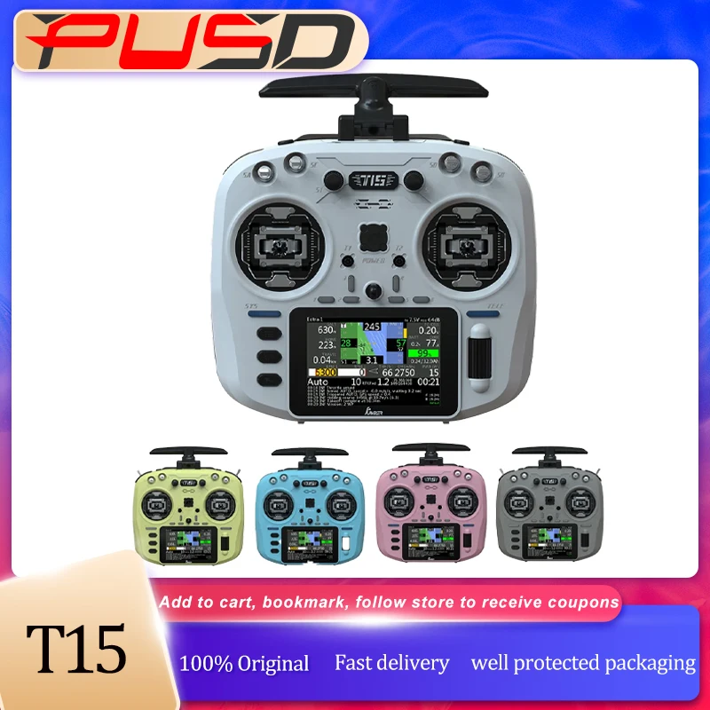 

Jumper T15 Hall Sensor Color screen FPV Radio Controller EDGETX/ELRS For Long Rang RC Drone