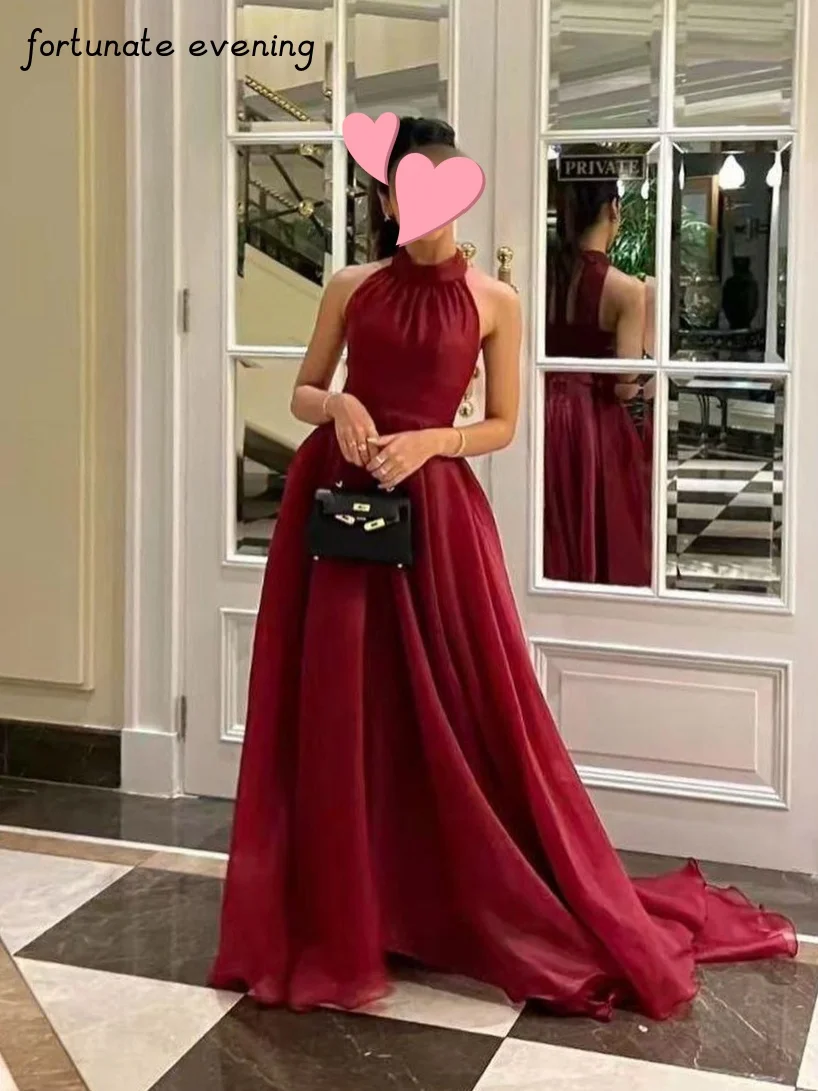 

Fortunate Evening Elegant Vintage Simple Red A-Line Sweet Sexy Customize Formal Occasion Prom Dress Evening Party Gowns