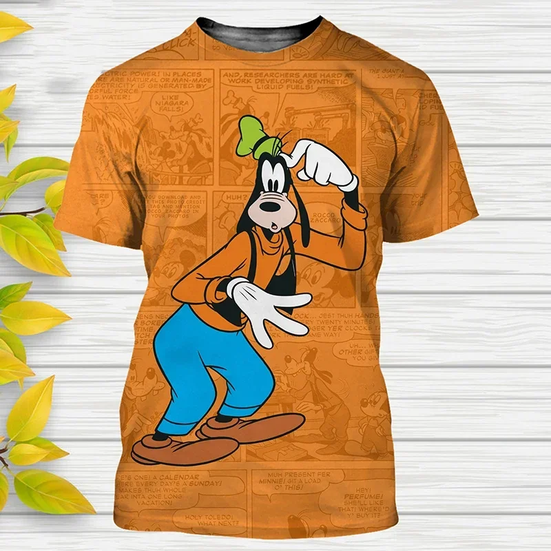 Disney Goofy 3d Print T-Shirts Cartoon Streetwear Men's Women's Tees Tops Kids Boys Girls Casual Fashion Short Sleeve T Shirt