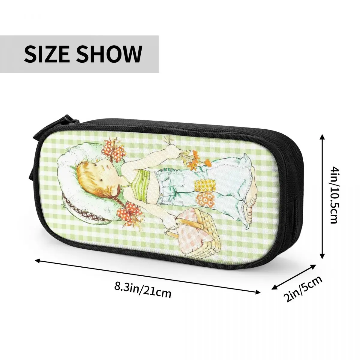 مخصص لطيف رائعتين S-Sarahs K-Kays مقلمة للبنين بنات تخزين كبير فتاة الكرتون القرطاسية حقيبة قلم رصاص #4