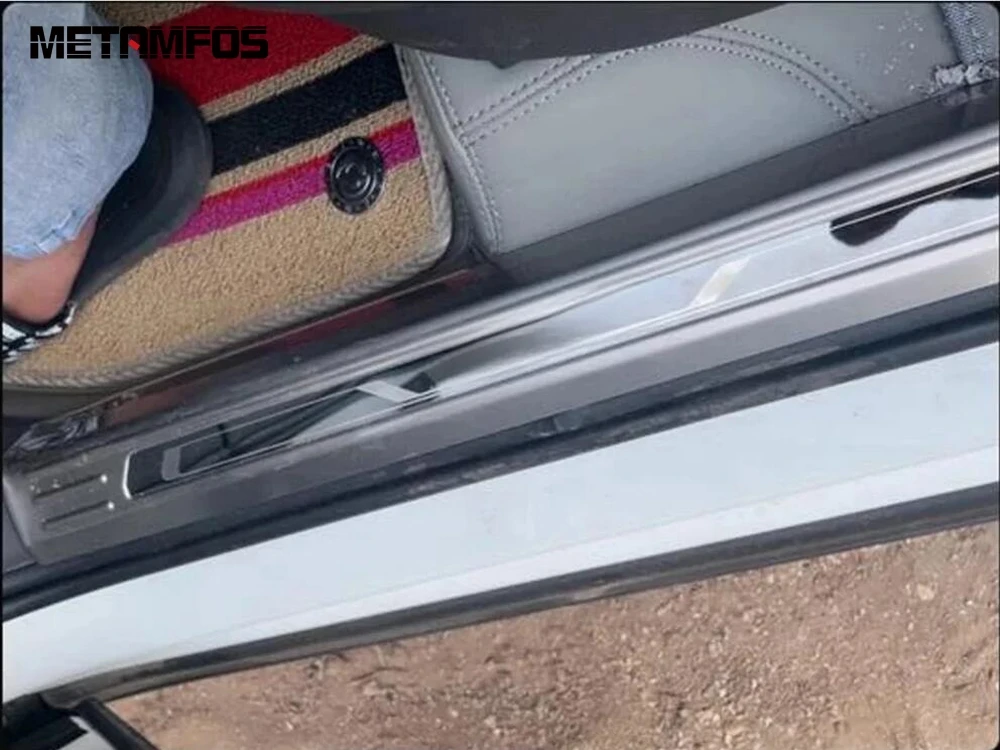Accessories For Volkswagen VW T-cross Tcross 2019-2025 2026 Interior Door Sill Scuff Plate Welcome Pedal Entry Guard Protector