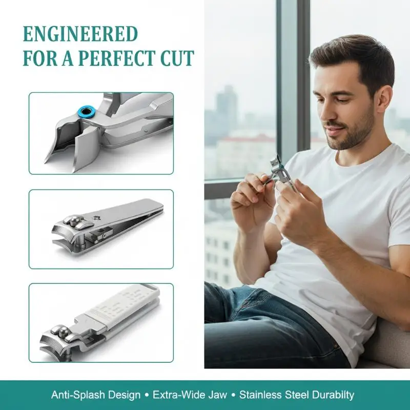 

Bevel Nail Clipper Long Handle Wide Jaw Slant Tip Nail Clippers Suitable For Thick Nails Care Thick Nail Trimming Manicure Tool