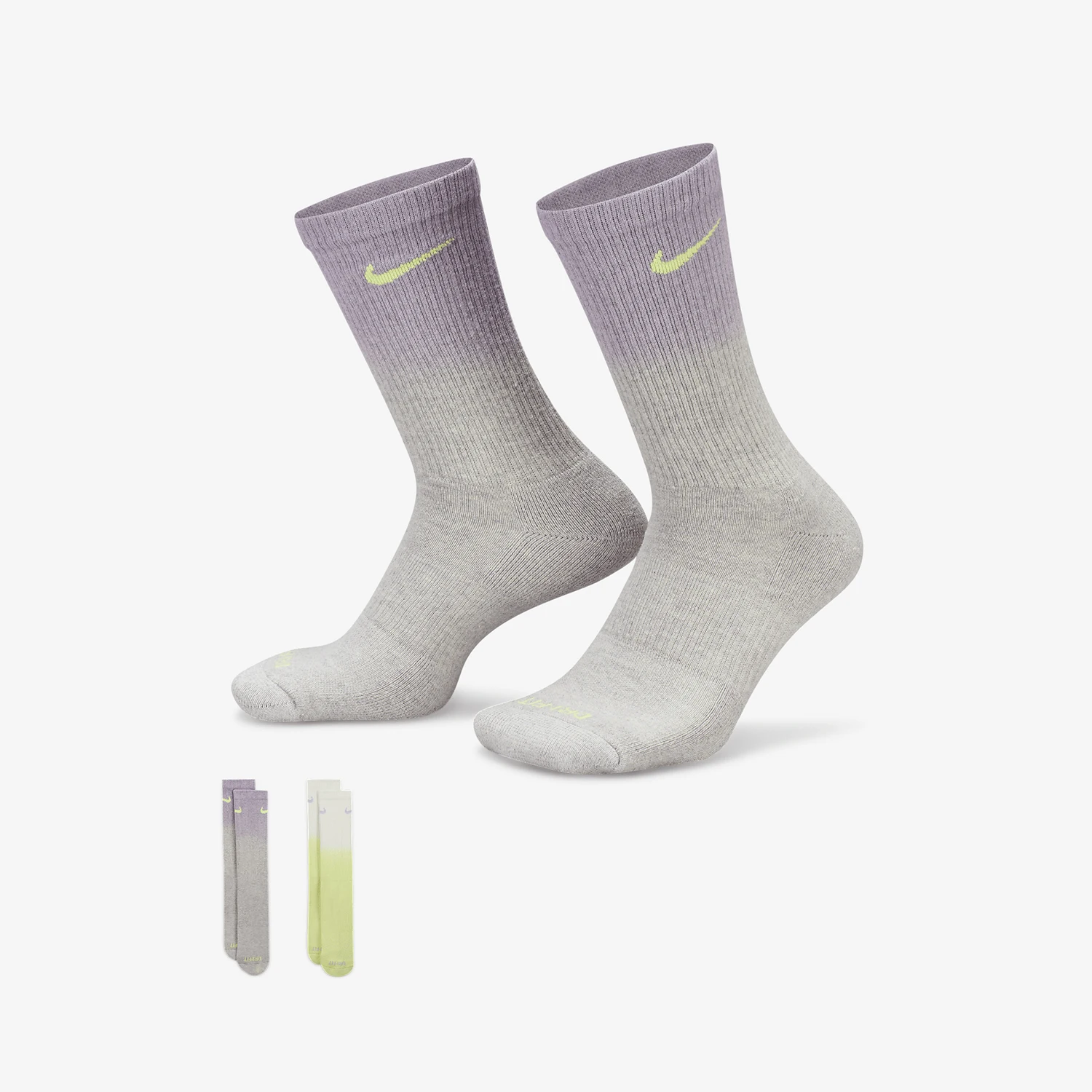 

Nike Authentic New Men's and Women's Breathable Mid tube Sports Socks Two Pair Set FQ1355-908