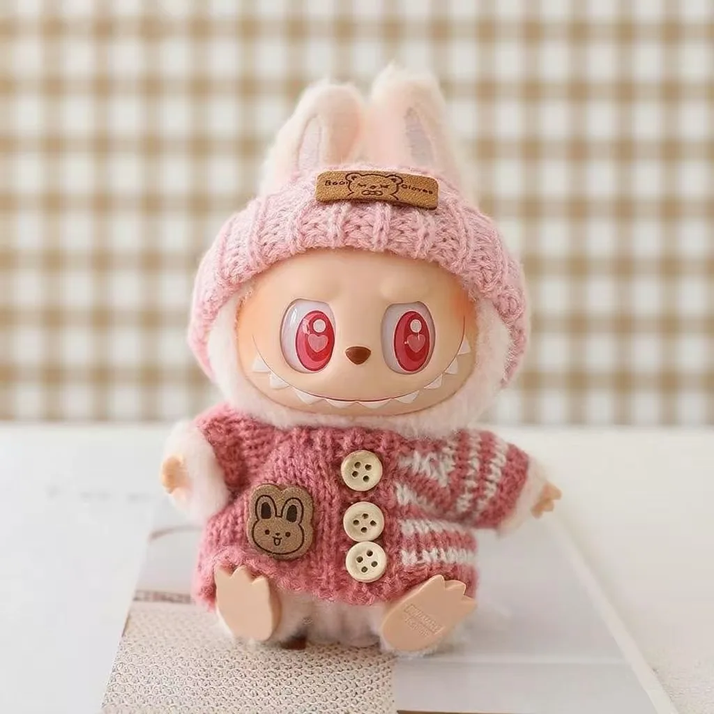人形服 17 センチメートルラブブ用かわいいセーターバッグ衣装セットモンスターアイドル DIY ドレスアップアクセサリー誕生日クリスマスギフト用