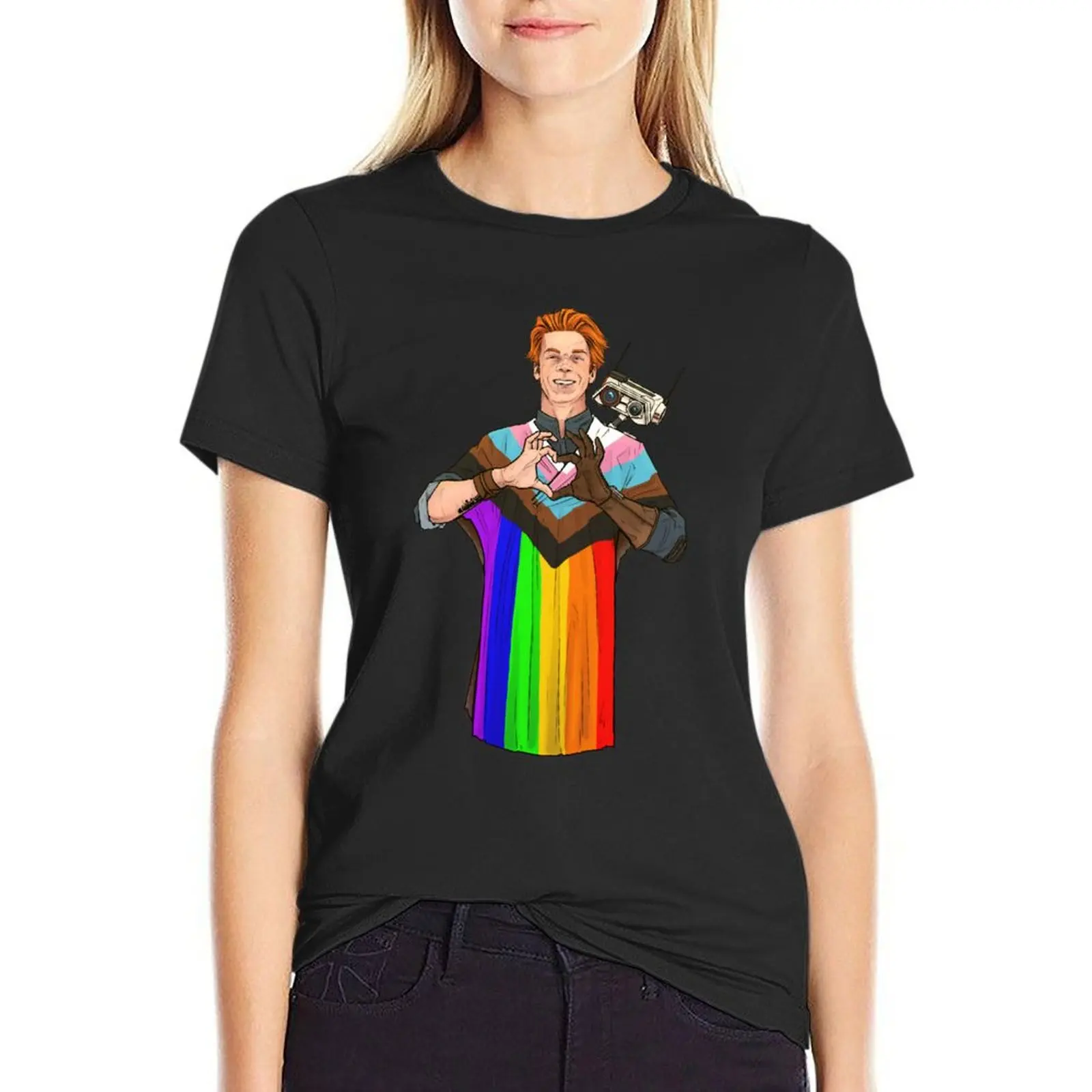 

PRIDE T-Shirt anime clothes blacks plus size tops kawaii clothes t-shirts for Women graphic tees