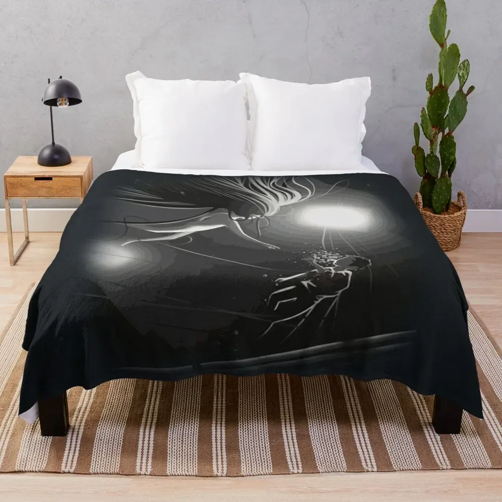 

Inside - The Boy and the Water Girl Throw Blanket Blankets Sofas Of Decoration Bed covers Blankets