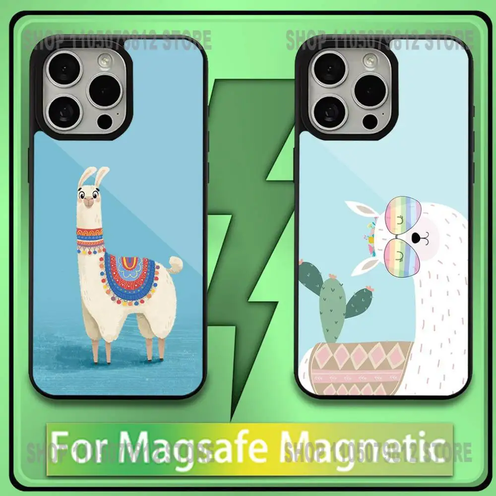 

Lama Llama Alpacas Soft Phone Case For iPhone17,16,15,14,13,12,11,Plus,Pro,Max,Mini Soft Magesafe Magnetic Wireless Charge