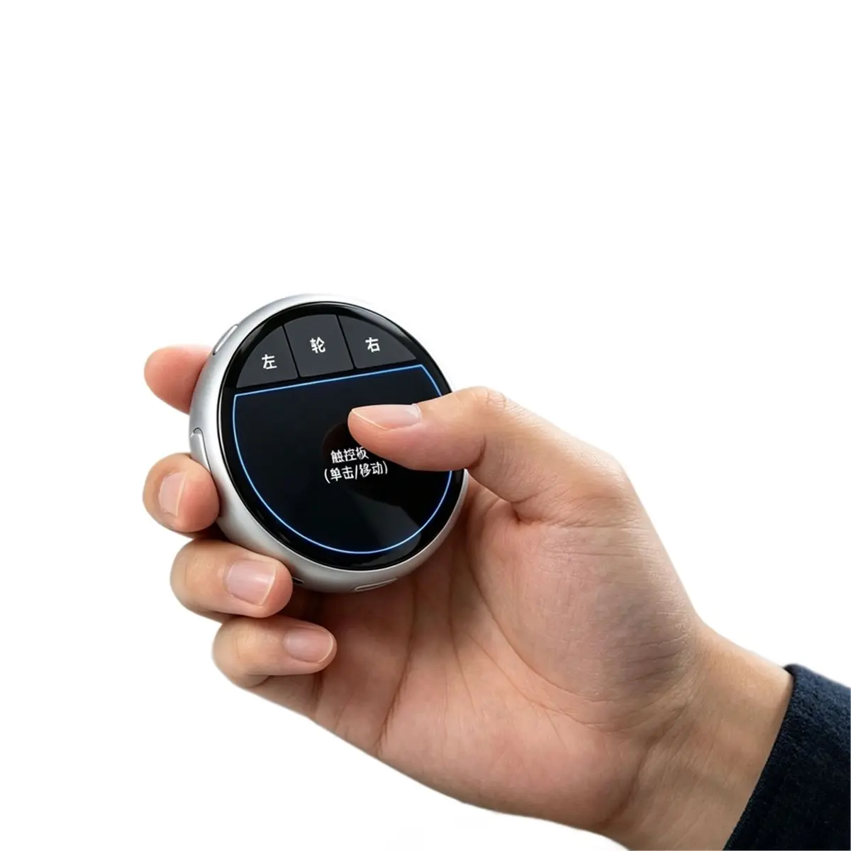 AI Wireless Controller Bluetooth Touch Mouse - 1.75-Inch Round AMOLED Touchscreen Quick Voice Input