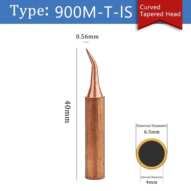 1/5pcs 900M-T Pure Copper Soldering Iron Tip Lead-free Solder Tips Welding Head BGA Soldering Tools Branding Iron Паяльное жало