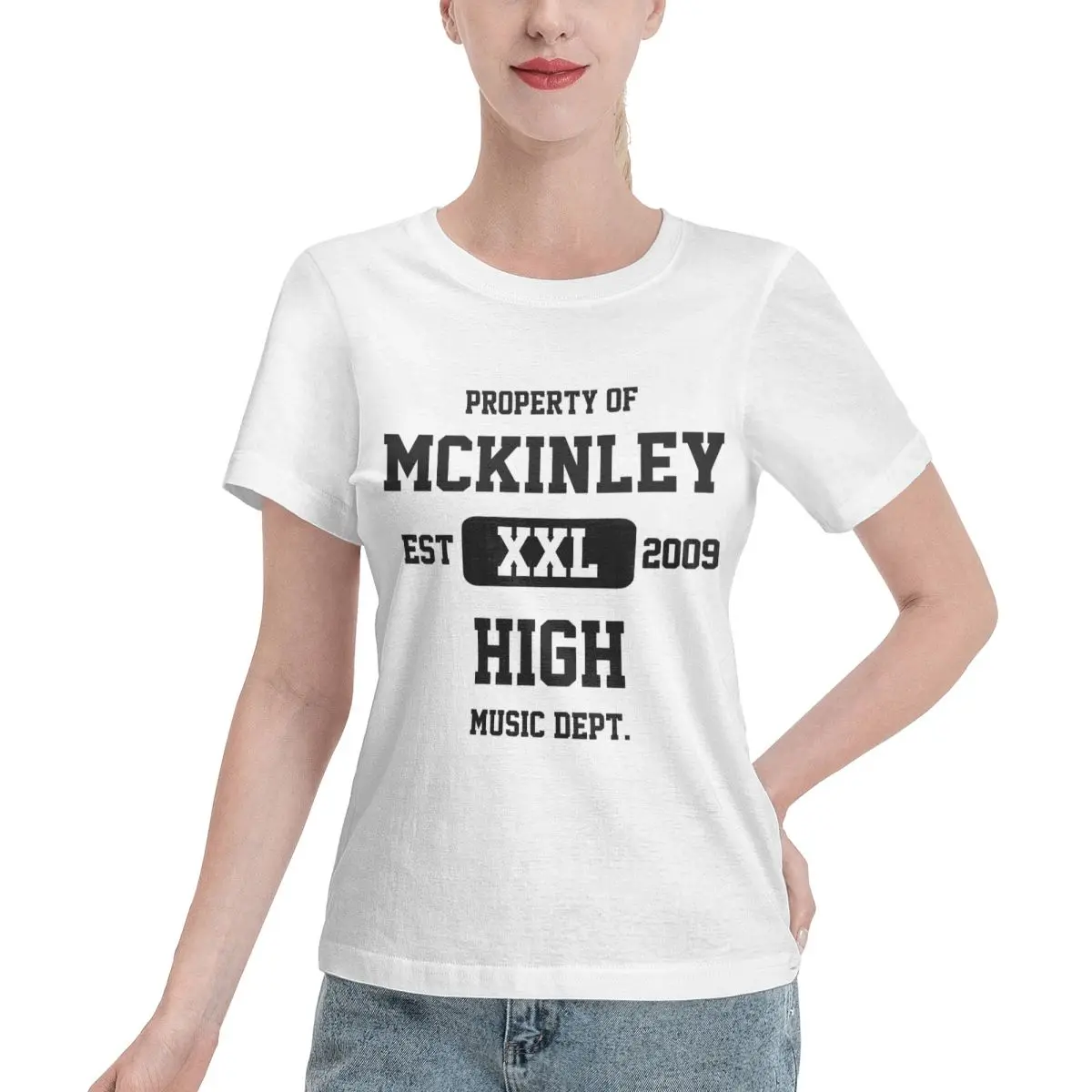 Ropa cómoda para estar en casa Property Of McKinley Music Department - Glee Camiseta para mujer Camiseta informal de estilo gótico