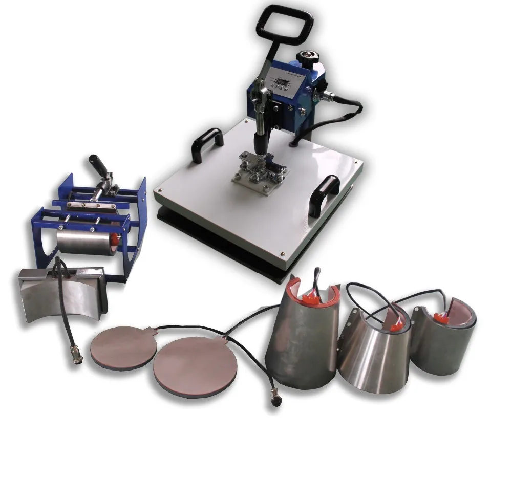 8 in 1 / 9 in 1 Combo Heat Press Machine for T Shirt Hat Cap Mug Plate and Pen Printing One Machine Multiple Uses