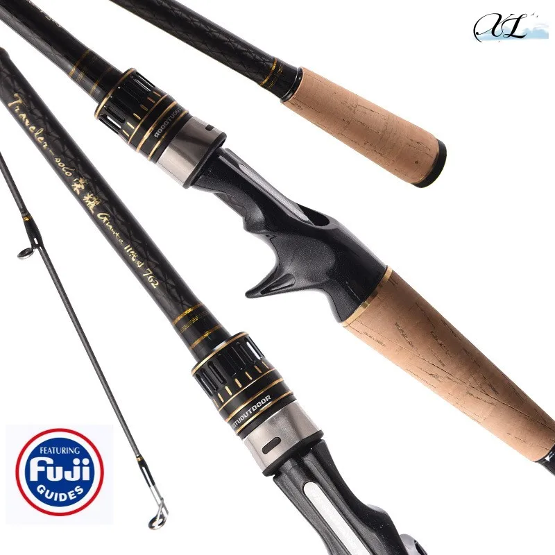 XL Fuji Ultralight Casting  Fishing Rod ML High Carbon Fast  Action Spinning Rod 2.1m2.28m2.4m 2Section Trout Rod Bass Rod