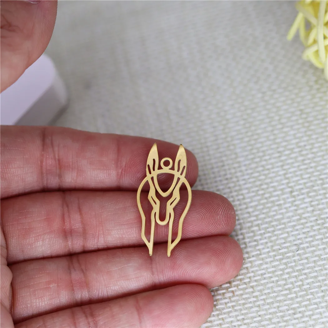 3pcs/Lot Diy Anubis Guardian Ofthe Tombs Fastion Stainless Steel Gold Silver Minimalist Pendants Woman Man Charms Jewelry Gift