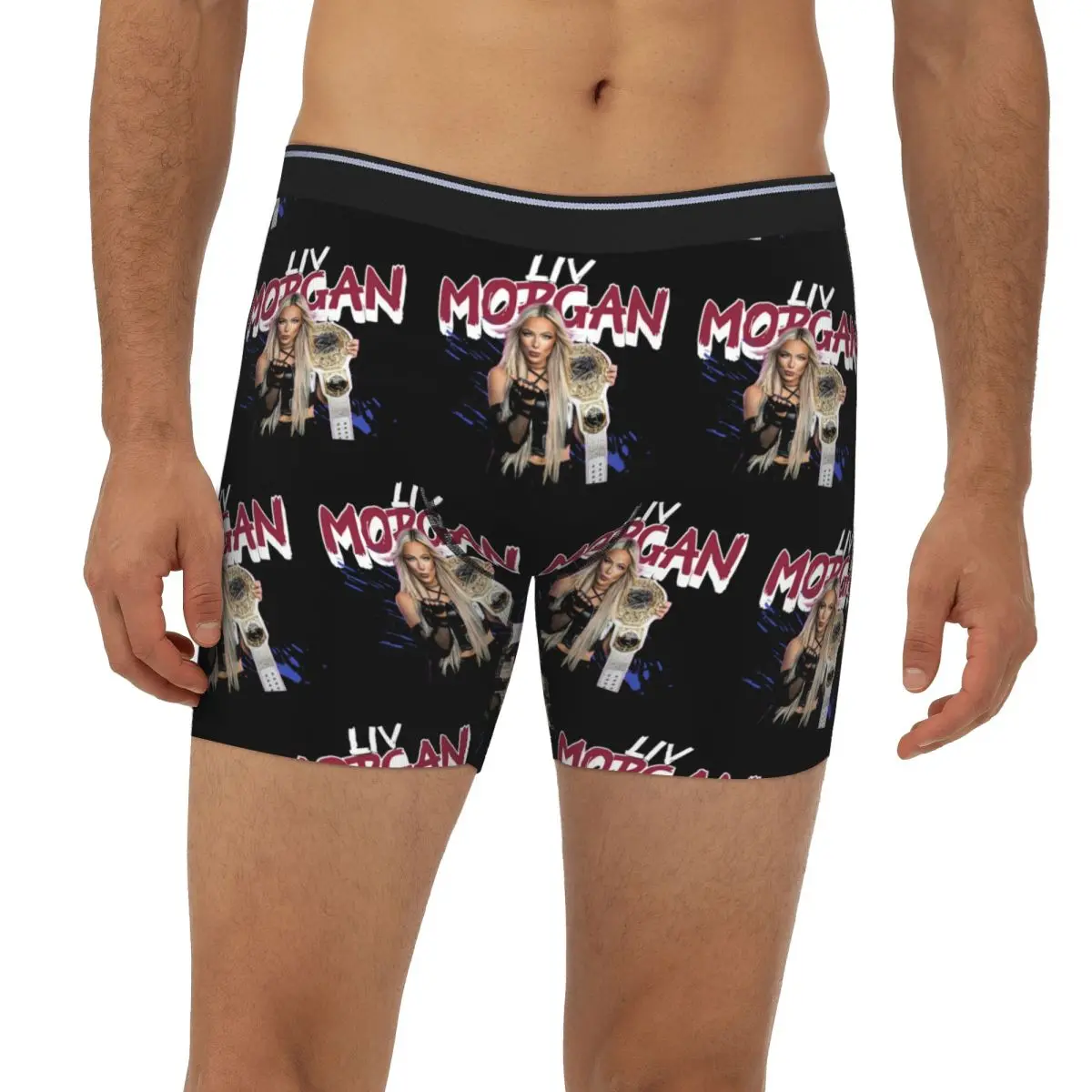 

Длинные трусы-боксеры Liv Morgan, короткие мужские трусы, мягкое нижнее белье для мужчин, подарки бойфренду