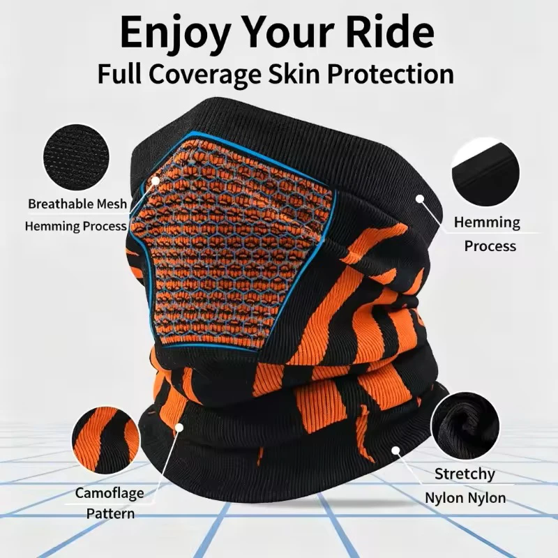 Winter Neck Gaiter Face Cover Men Women Thermal Breathable Knit Scarf Windproof Warm Mask for Skiing Cycling Hiking Outdoor Uses