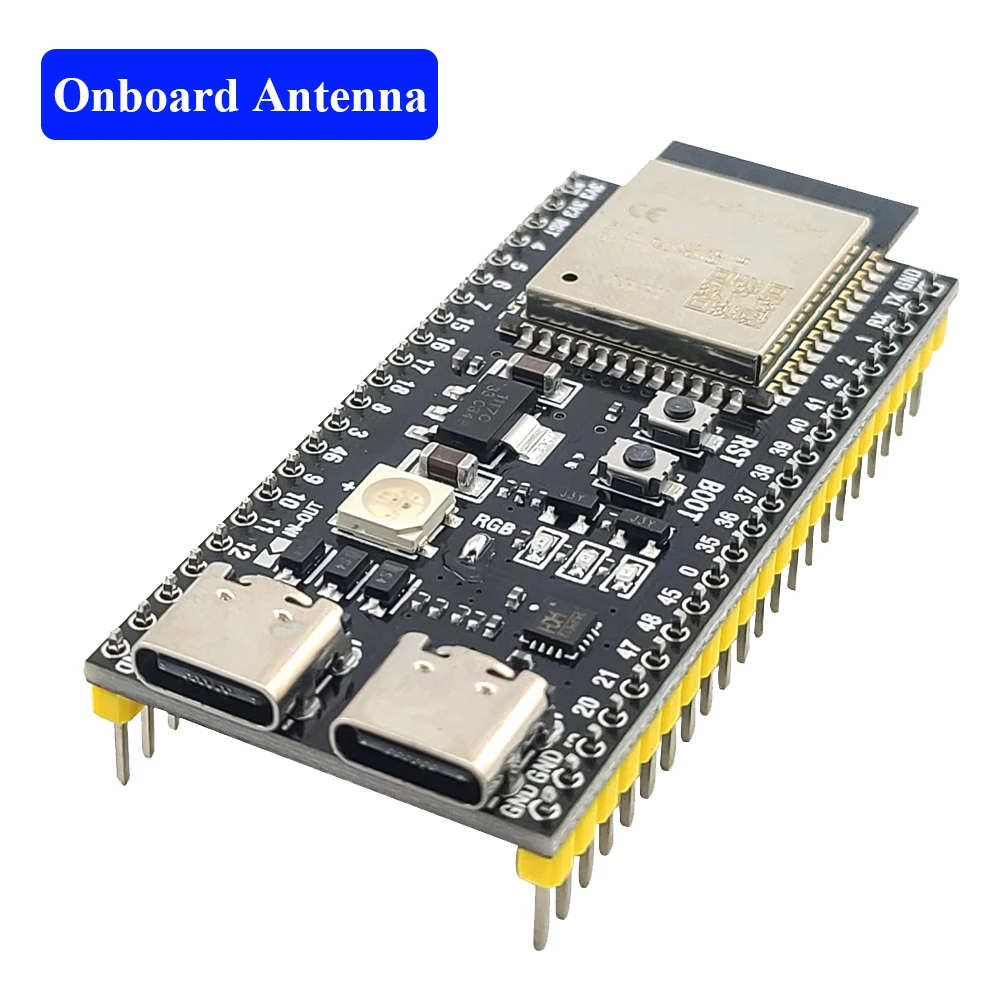 ESP32-S3 Entwicklungsboard mit Erweiterungsadapter-Kit 2,4G WLAN BT Modul MCU ESP32-S3WROOM1 N16R8 44-Pin Typ-C ESP32-S3