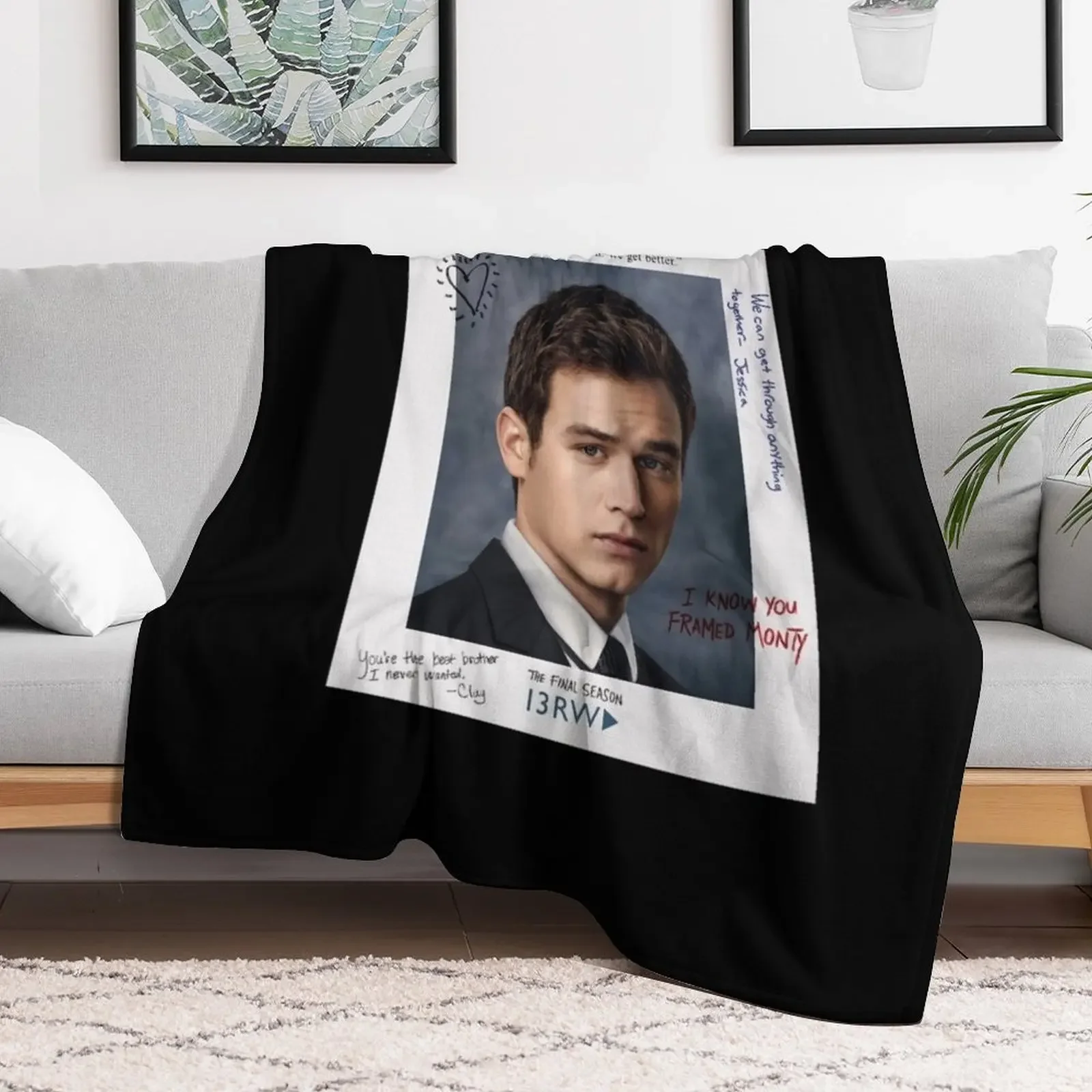 JUSTIN FOLEY - 13RW FINAL SEASON Throw Blanket For Decorative Sofa wednesday Flannel Blankets