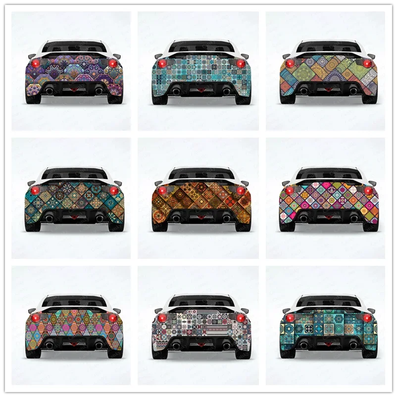 

Squares Ornament Texture Car Rear Wrap Car-Stickers Car-Decal Creative Sticker Car-Body Appearance Modification Stickers