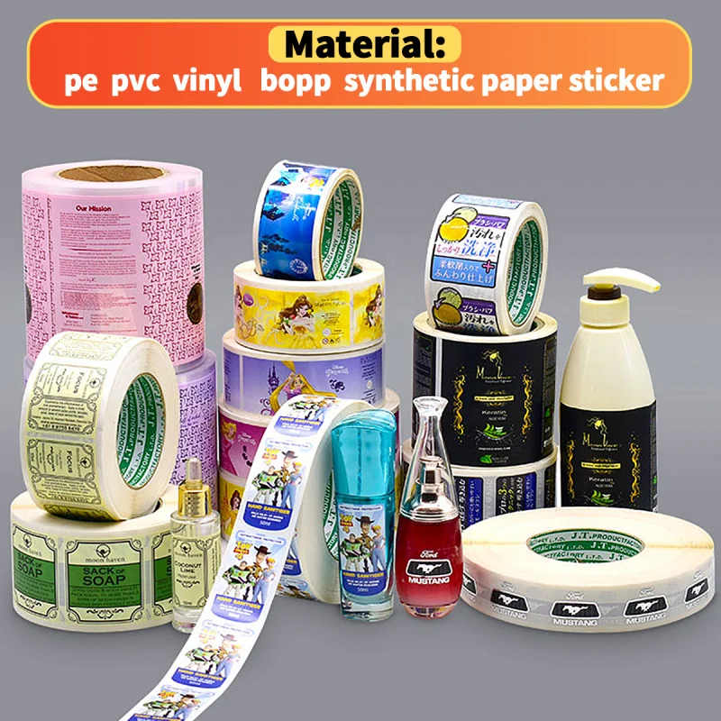 20 0 pieces.Custom.Personalized label sticker product custom round foil stickers paper vinyl adhesive waterproof logo stick