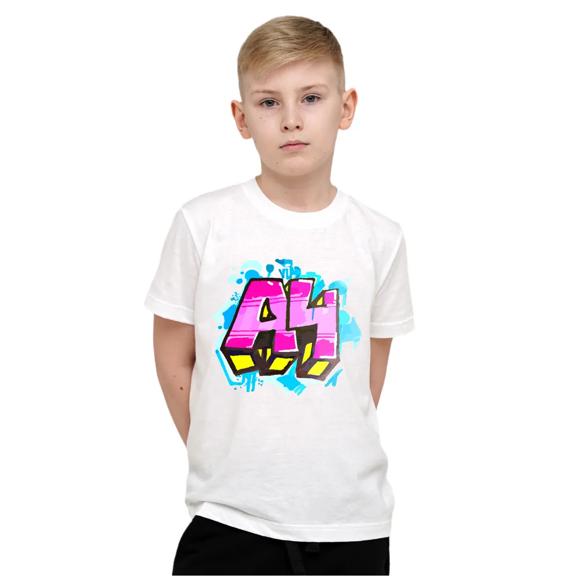 T-Shirt Vlad A4 Vlada A4 White Child Tee Summer New Fashion Kids Tee 100% Cotton