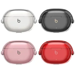 Soft Transparent Earphone Case for Beats Studio Buds with Keychain Shockproof Cover for Beats Studio Buds Plus + Accessories