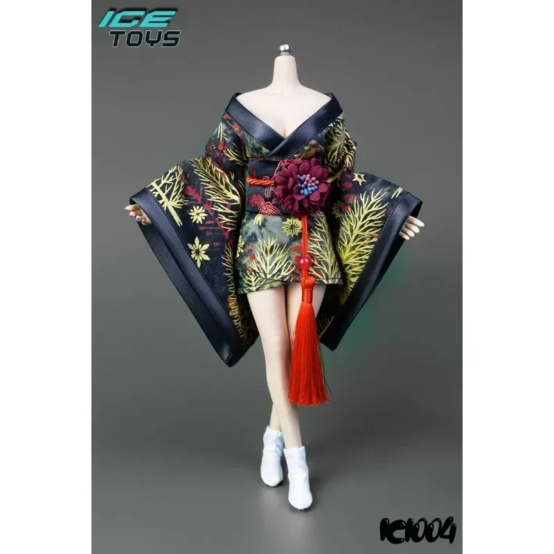 1/6 Female Printed Kimono Bathrobe Long/short Clothes Model IC1004 CD058 for 12