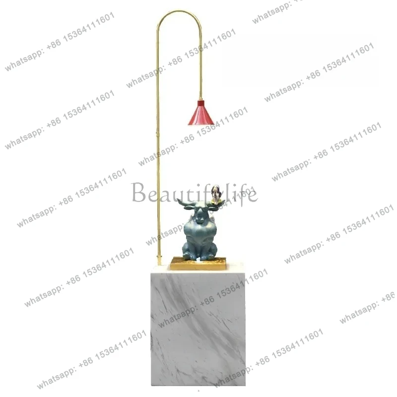 

Large light luxury flowing water ornament floor lamp entrance decoration fountain water feature lucky feng shui wheel