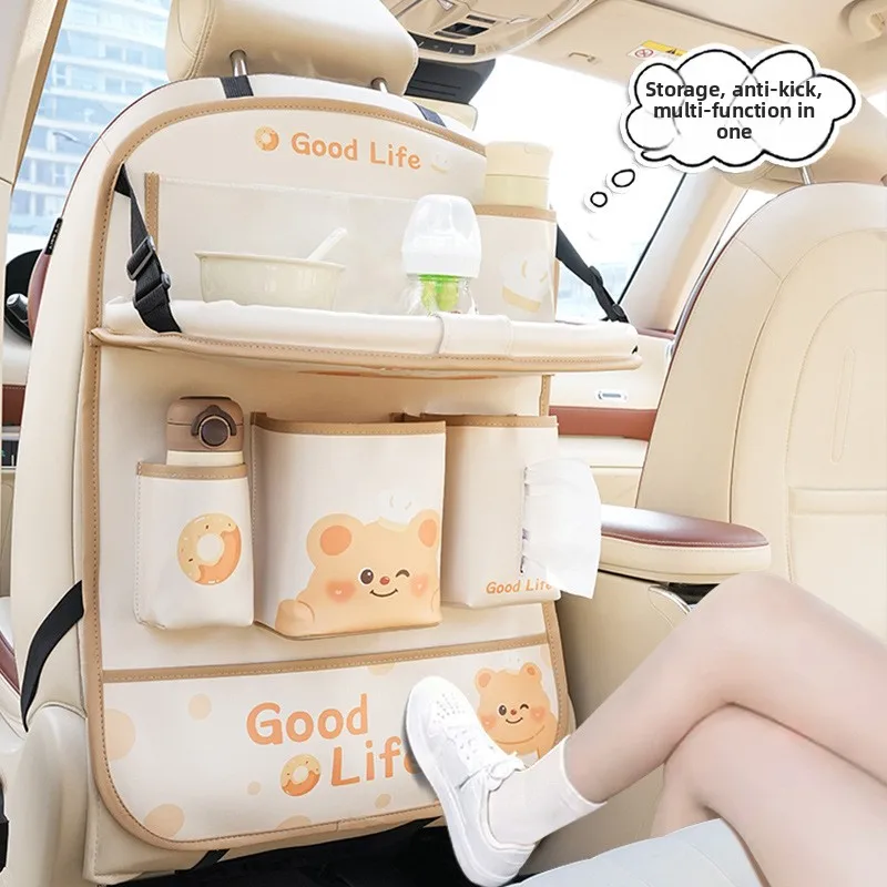 

Car seat back storage bag Multifunctional small table board Car rear storage hanging bag Cartoon car storage artifact