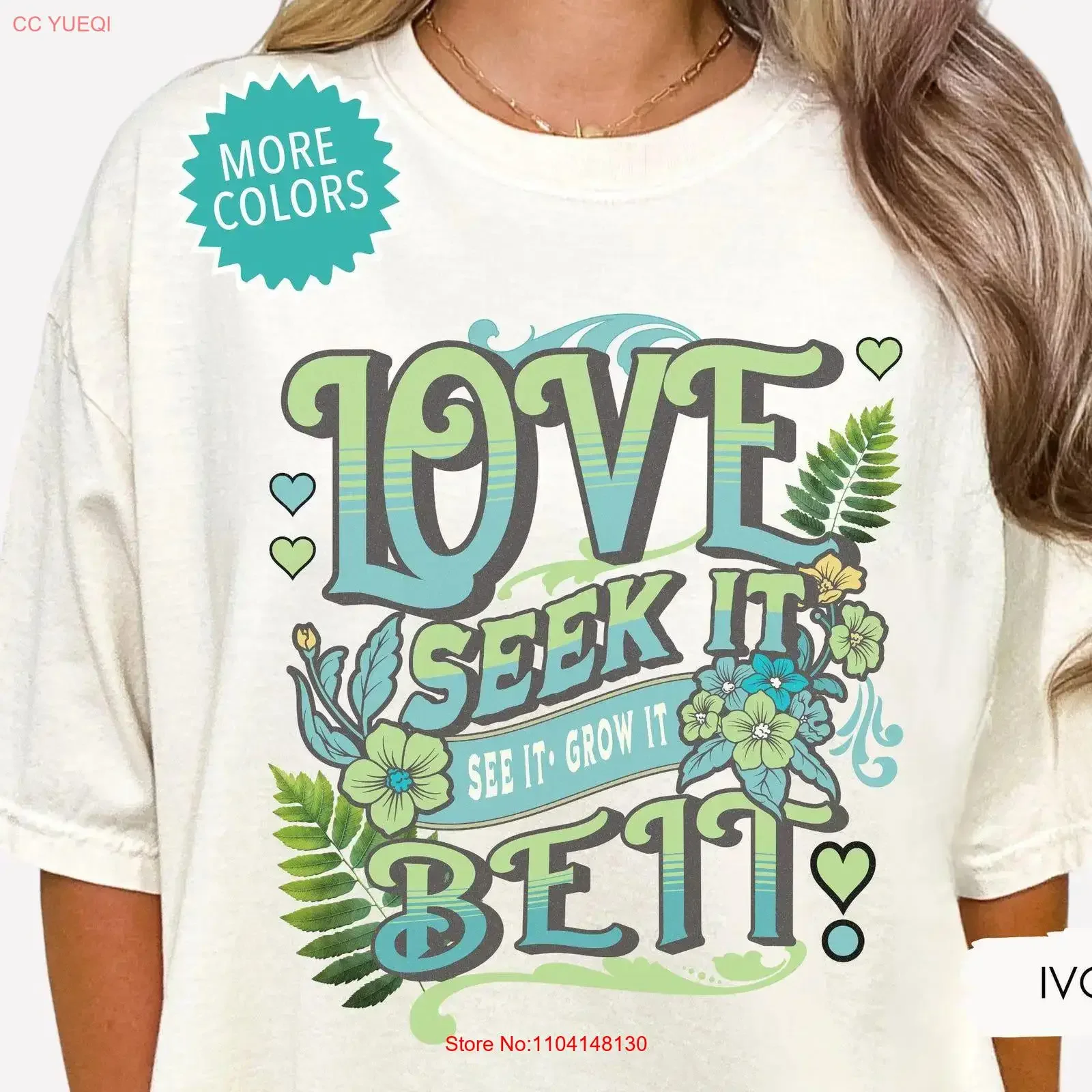 Love See it Seek Be T Shirt Angel Message Designed by Communicator Ann Albers positive spirituality blessing vintage Washed