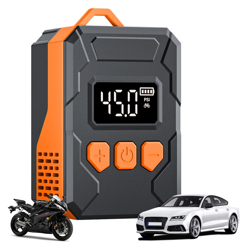 

150PSI Мини Электрический Беспроводной Воздушный Насос 500 мАч Аккумулятор Перезаряжаемый Портативный Воздушный Компрессор Цифровой Дисплей Накачка Велосипедных Шинок