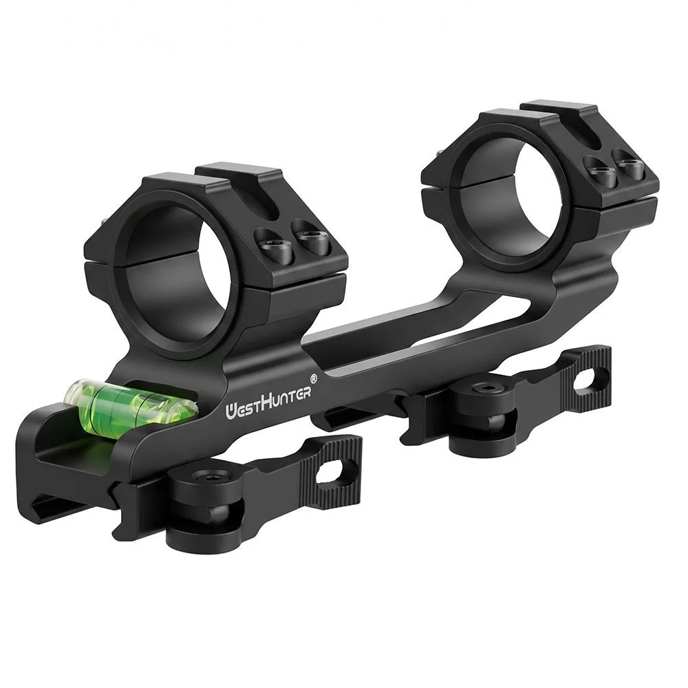 WESTHUNTER Quick Release One Piece Picatinny Scope Mount 25.4mm/30mm Riflescope Rings Bubble Level Fit 20mm Rails