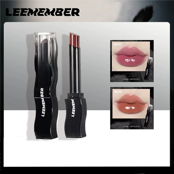 LEEMEMBER Black Feather Series Of Solid Lip Gloss Moisturizing Mirror Lip Glaze Moisturize Tint Women Beauty Makeup Cosmetics