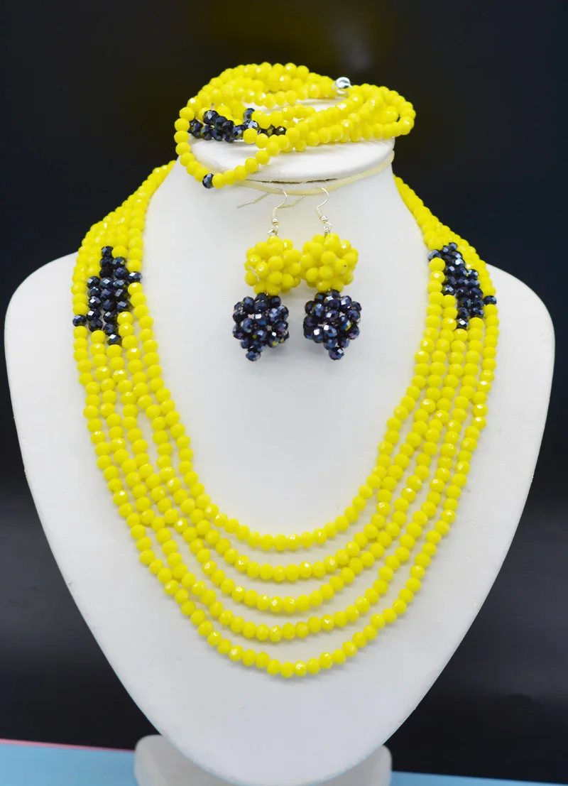 New Simple Design Crystal Beads Jewelry For Nigerian Wedding