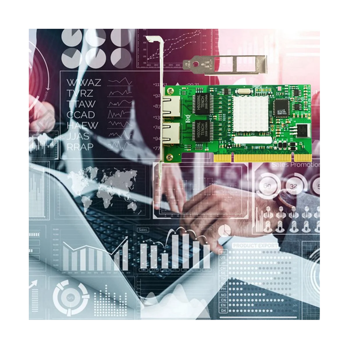 Portátil Conveniente Placa de Rede, 8492MT, PCI Gigabit, Servidor Elétrico Duplo, Nic 82546EB, Chip GB, Desktop