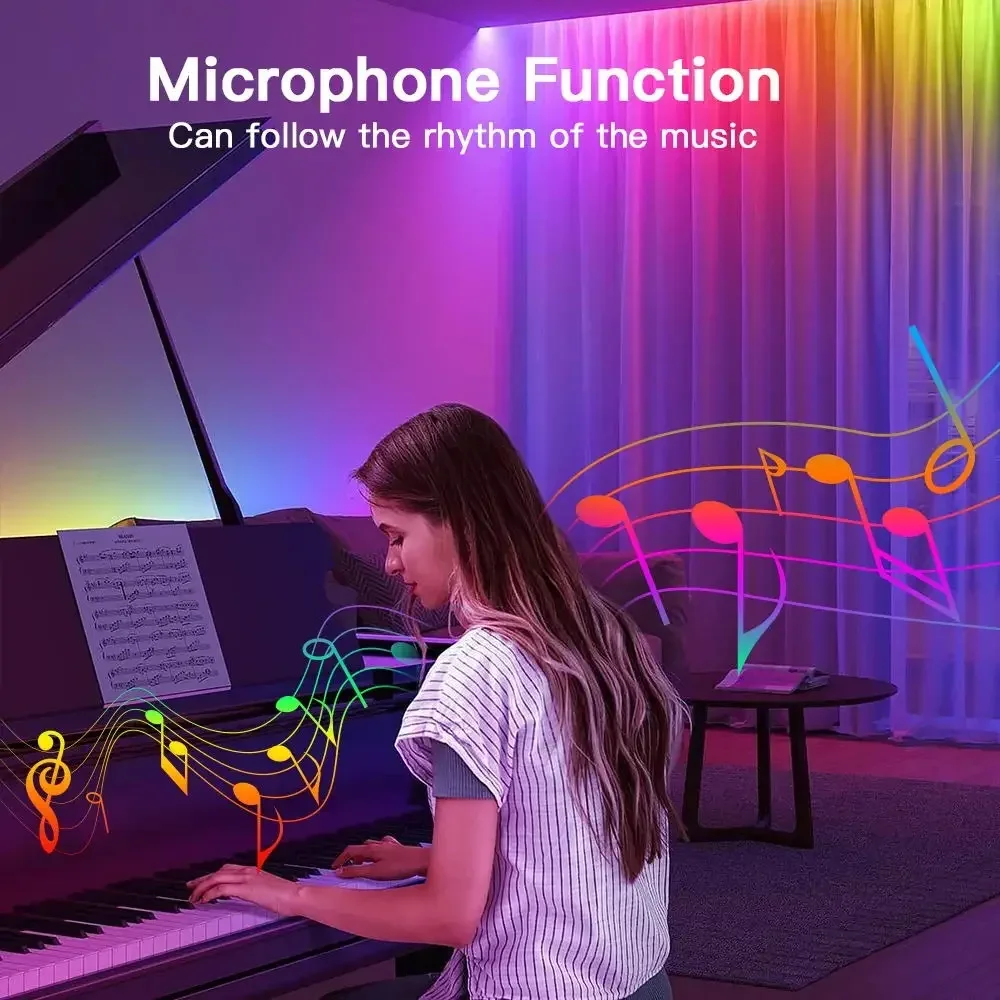 ESP32 WLED LED Controller With Mic DIY Music Dynamic Modes For SK6812 WS2811 WS2812  WS2815 IC Strip Lights DC 5-24V