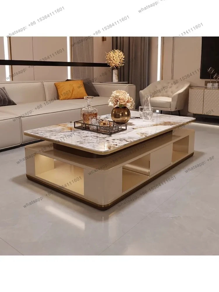 Coffee table living room high sense creative extended microcrystalline stone combination coffee table decoración hogar