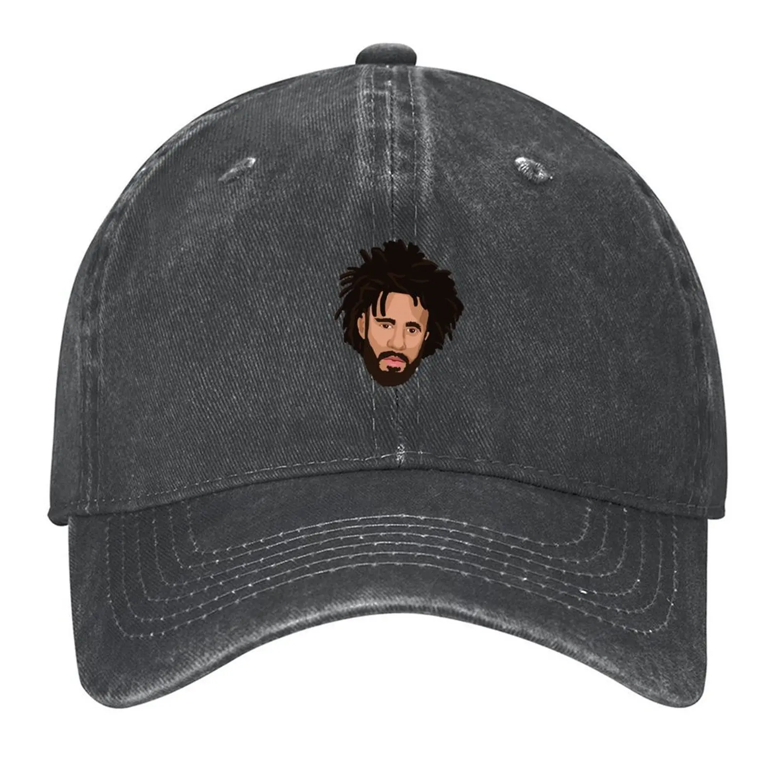 

J Cole Face Sticker Baseball Cap tea Hat luxury woman cap Beach Outing Sunhat Men Golf Wear Women's