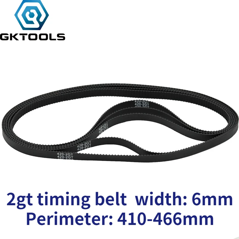 GKTOOLS C-10 3D Printer GT2 6mm Closed Loop Rubber 2GT Timing Belt Length  410 420 426 430 436 440 444 450 460 466mm