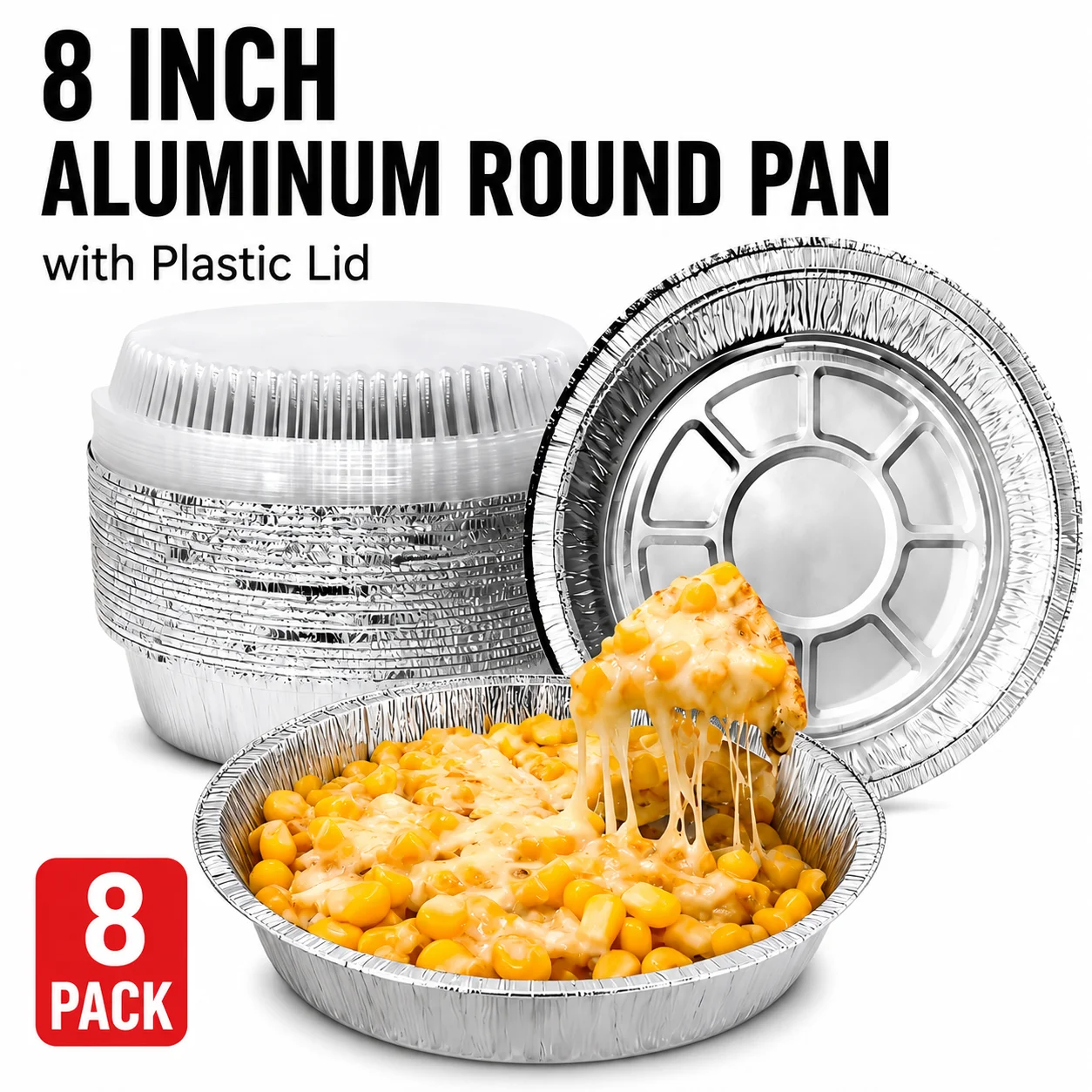 Meal Prep Bowl - Disposable Round Aluminum Foil Food Containers