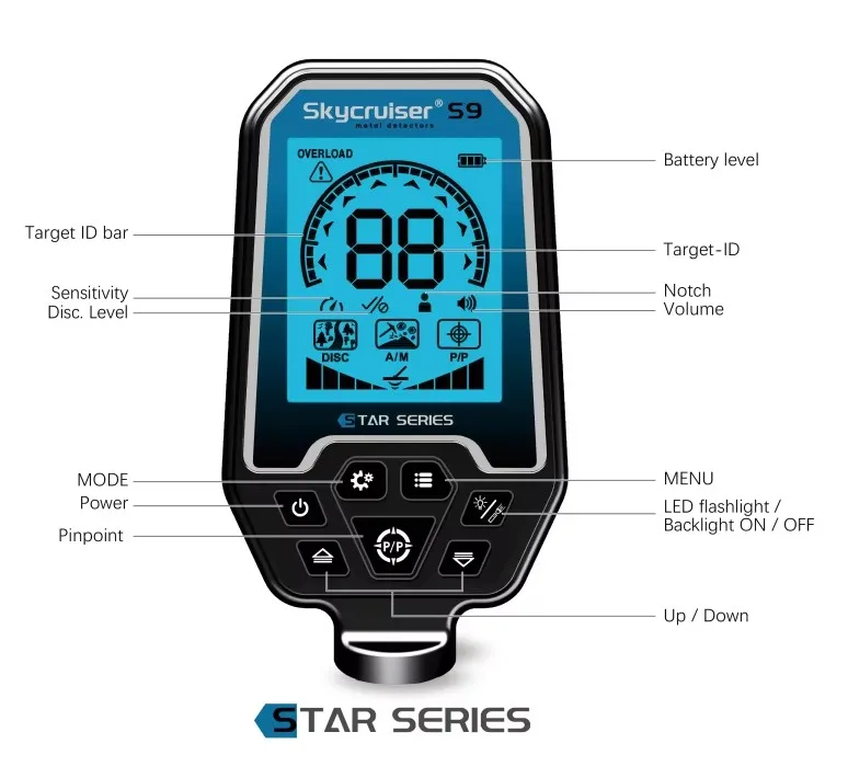 Underwater Dtecteur De Mtaux Skycruiser Long Range Gold Metal Detector S9 Waterproof Professional Rechargeable Industrial Locat