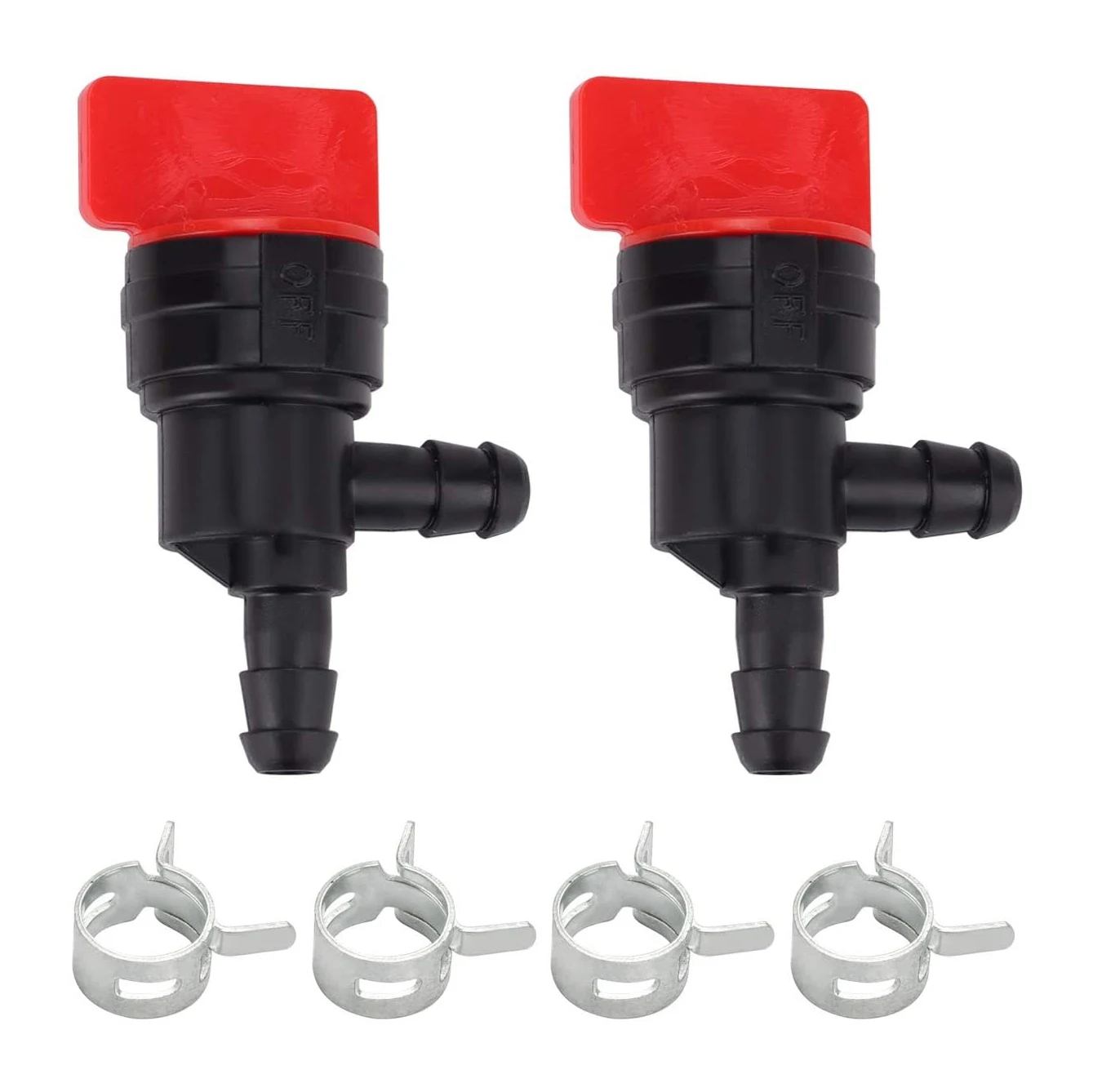 2PCS 1/4 inch 90 Degree Fuel Shut Off Valve for Briggs & Stratton 698181 494539 697944 Te seh 35857