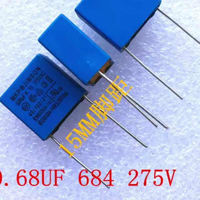5-100pcs brand new original X2 safety capacitor 0.68uF 684K 275V AC pin spacing 15mm
