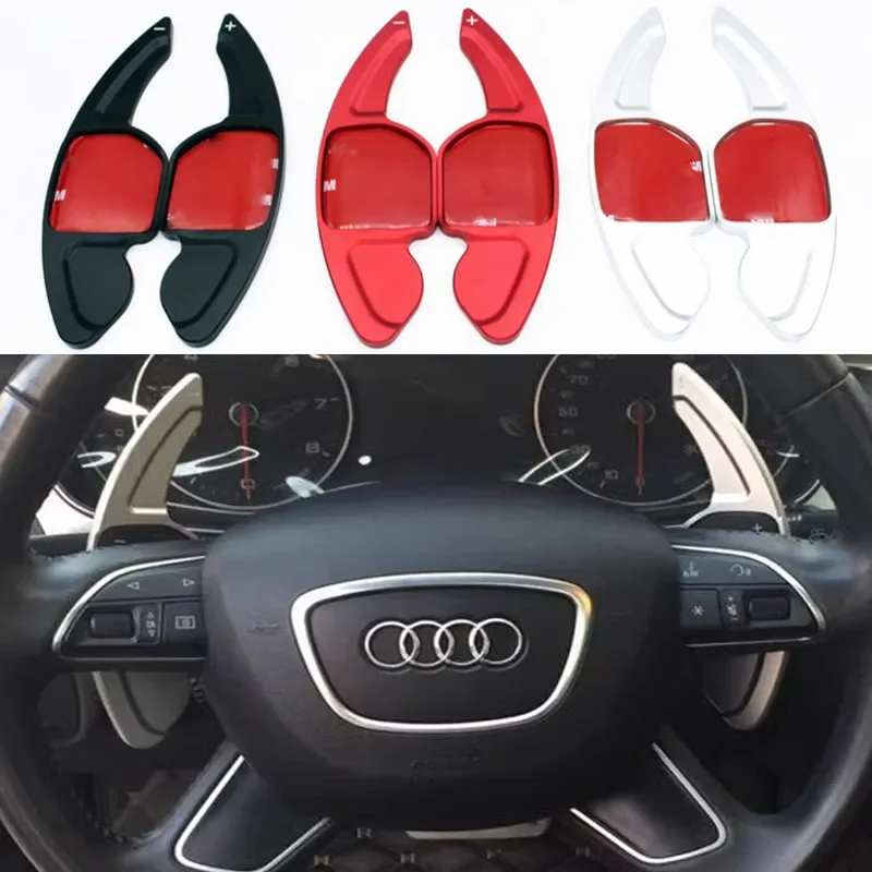

For Audi A1 8X A3 8V A4 B8 A5 A6 C7 A8 4H Q3 8U Q5 Q7 2013-2015 Car accessories aluminium alloy Car Steering Wheel Shift Paddle